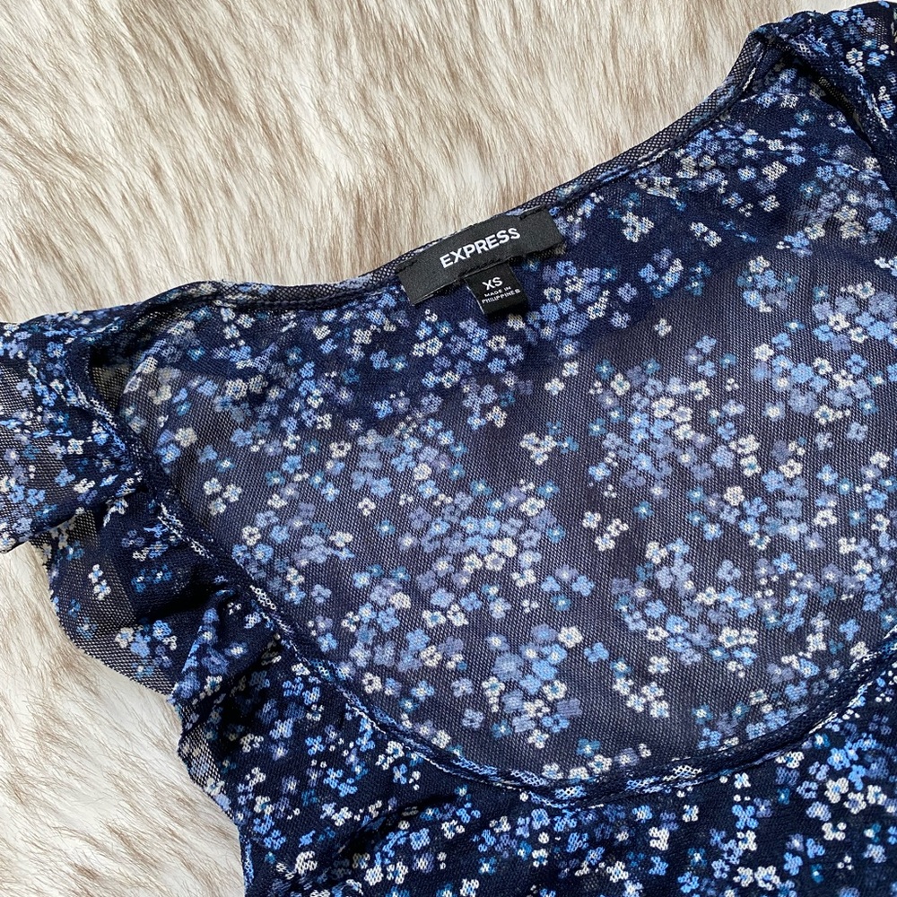Express Mesh Ruffle Tank - Picture 3 of 5